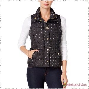 Women’s Quilted Vest Polka Dot, Size XL